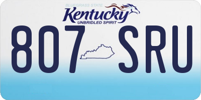 KY license plate 807SRU