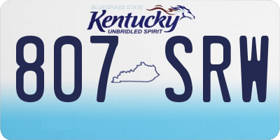 KY license plate 807SRW