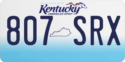 KY license plate 807SRX