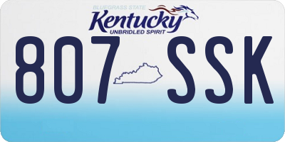 KY license plate 807SSK