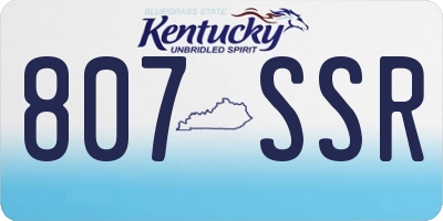 KY license plate 807SSR