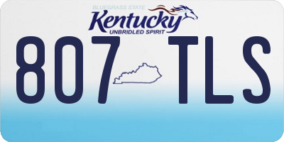 KY license plate 807TLS