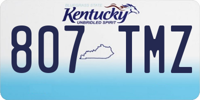 KY license plate 807TMZ
