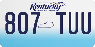 KY license plate 807TUU
