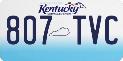 KY license plate 807TVC