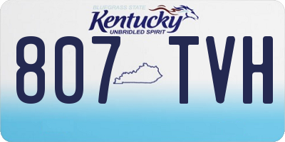KY license plate 807TVH
