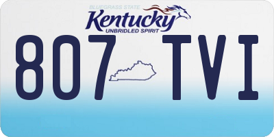 KY license plate 807TVI