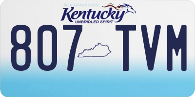 KY license plate 807TVM