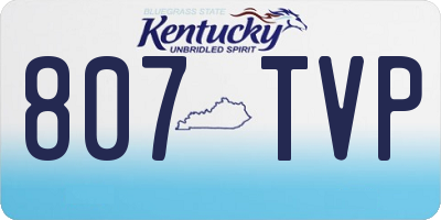 KY license plate 807TVP