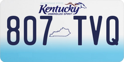 KY license plate 807TVQ