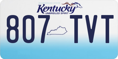 KY license plate 807TVT