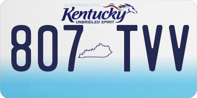KY license plate 807TVV