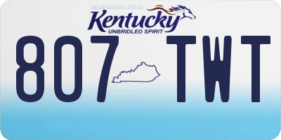 KY license plate 807TWT