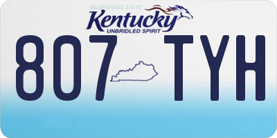 KY license plate 807TYH