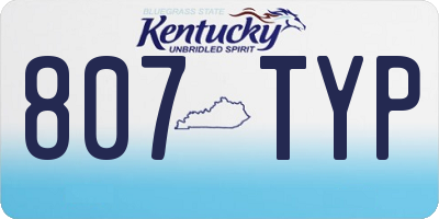KY license plate 807TYP