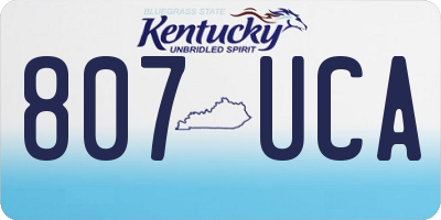 KY license plate 807UCA