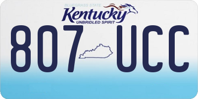 KY license plate 807UCC