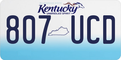 KY license plate 807UCD