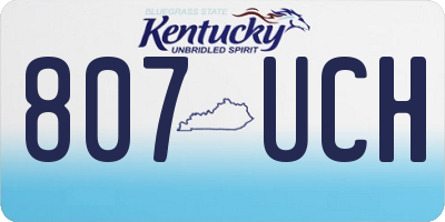 KY license plate 807UCH