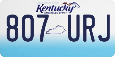 KY license plate 807URJ