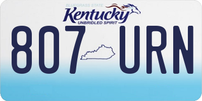 KY license plate 807URN