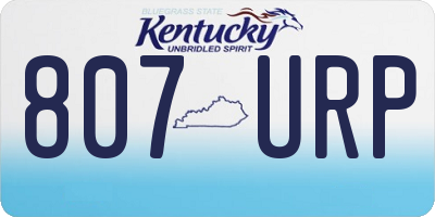 KY license plate 807URP