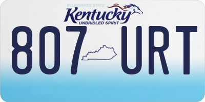 KY license plate 807URT