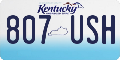 KY license plate 807USH