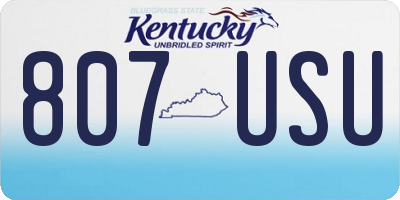 KY license plate 807USU