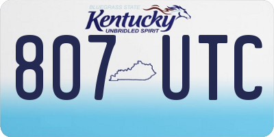 KY license plate 807UTC