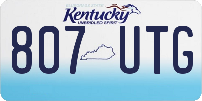 KY license plate 807UTG