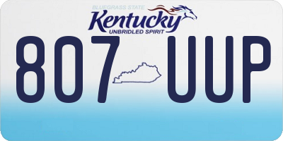 KY license plate 807UUP