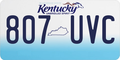 KY license plate 807UVC