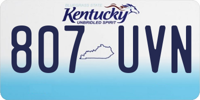 KY license plate 807UVN