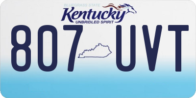 KY license plate 807UVT