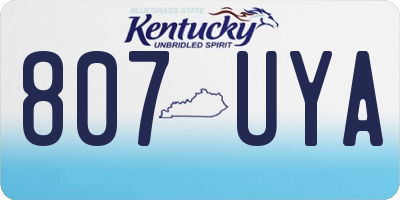 KY license plate 807UYA