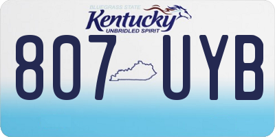 KY license plate 807UYB