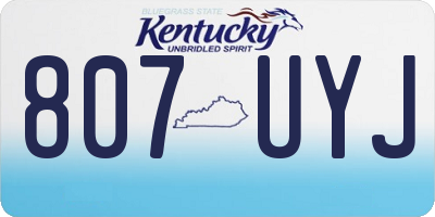 KY license plate 807UYJ