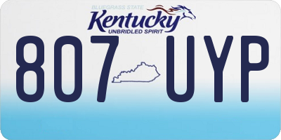 KY license plate 807UYP