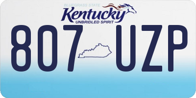 KY license plate 807UZP