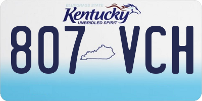 KY license plate 807VCH