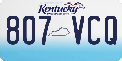 KY license plate 807VCQ