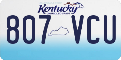KY license plate 807VCU
