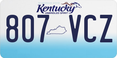 KY license plate 807VCZ