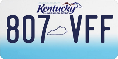 KY license plate 807VFF