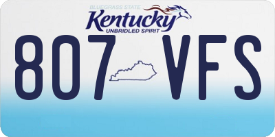 KY license plate 807VFS