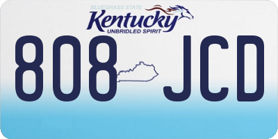 KY license plate 808JCD