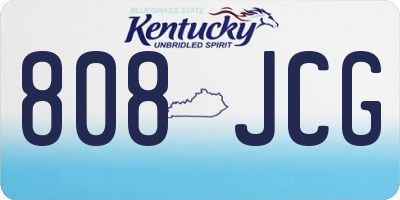 KY license plate 808JCG