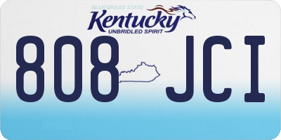 KY license plate 808JCI