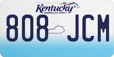 KY license plate 808JCM